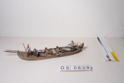 Modell-Fischerboot mit Fischen